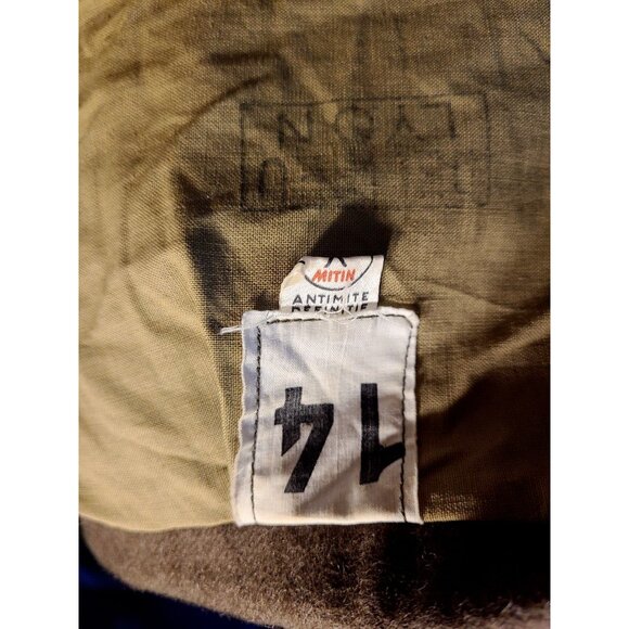 French Military Ike Style 1958 Olive Wool Jacket Gold Buttons 14 Delrieu Lyon - Picture 13 of 14